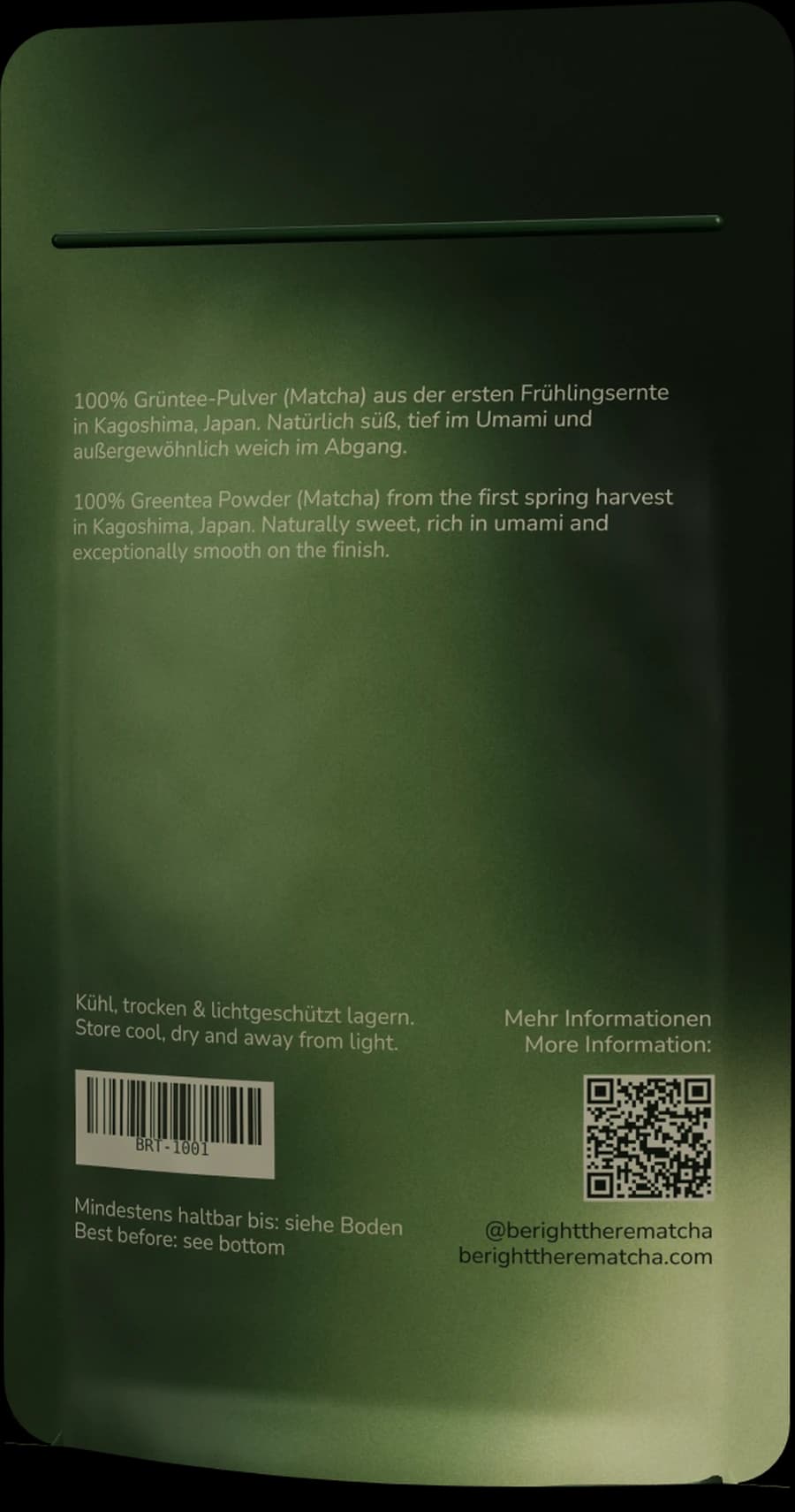 Rückseite der Packung mit Zutaten und Lagerhinweis